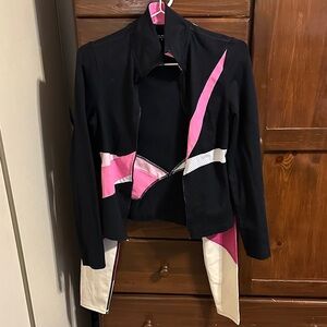 Bebe Black and Pink Women's Blazer